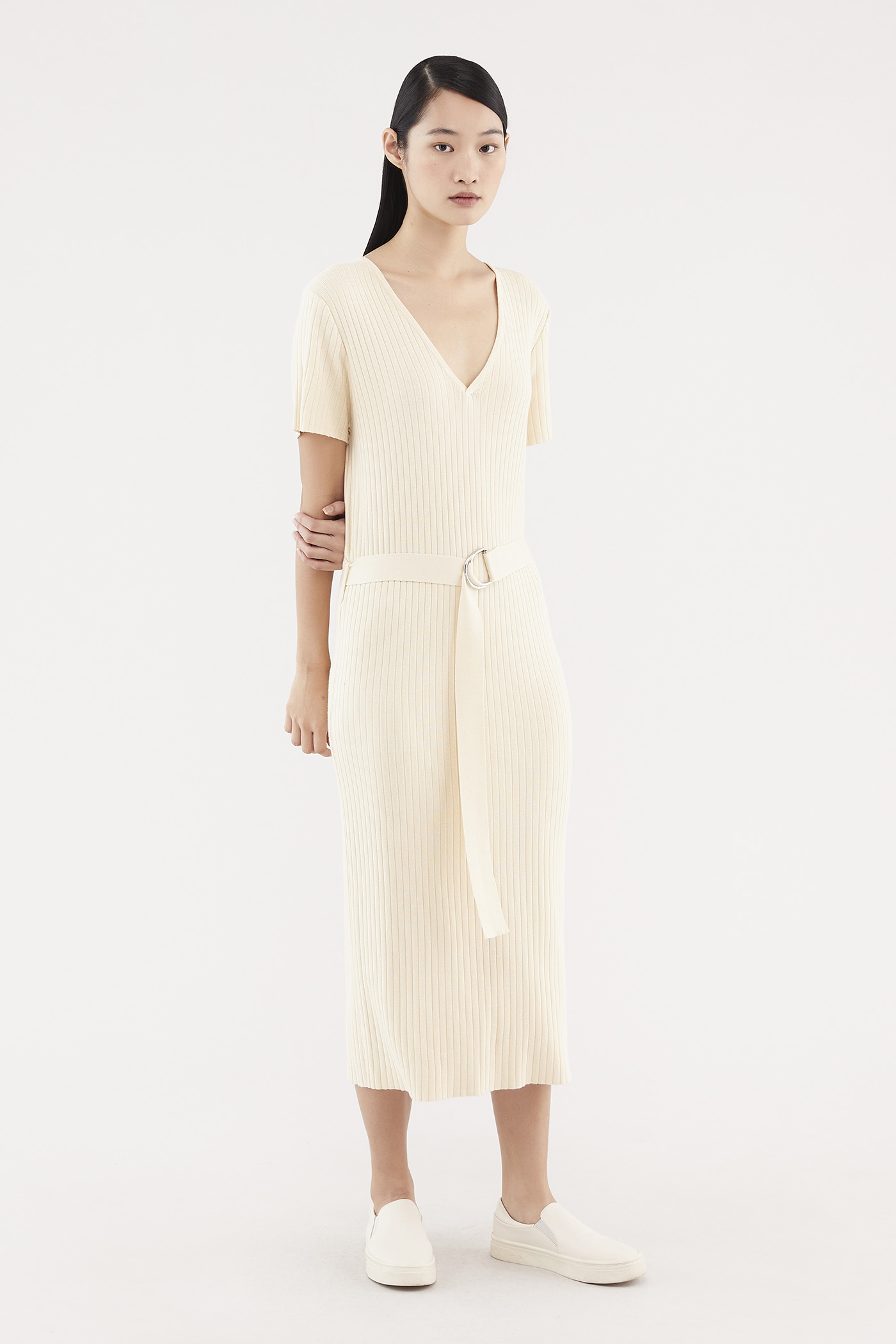 Nydia Ribbed Knit Dress 