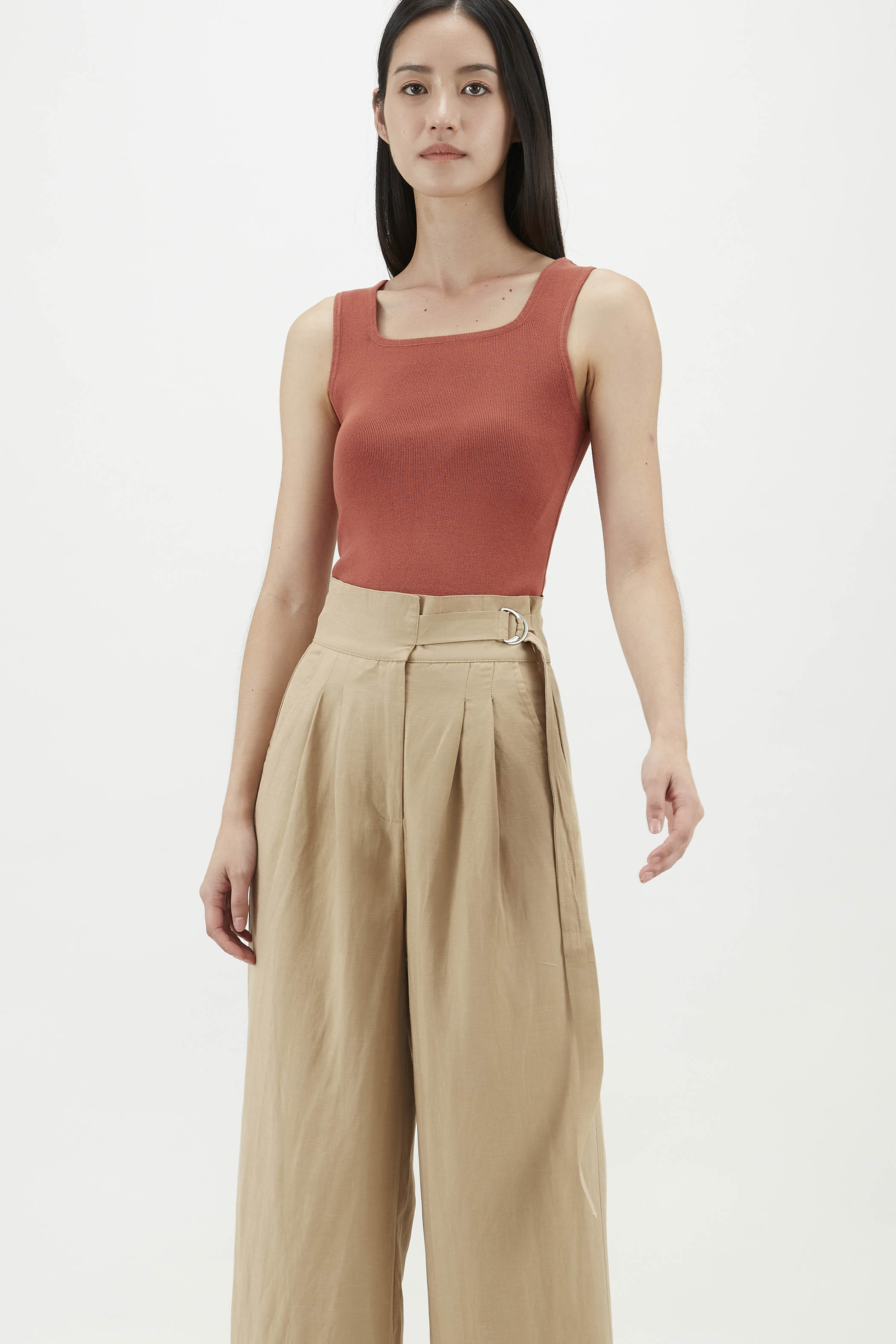 Aspen Square-neck Knit Top