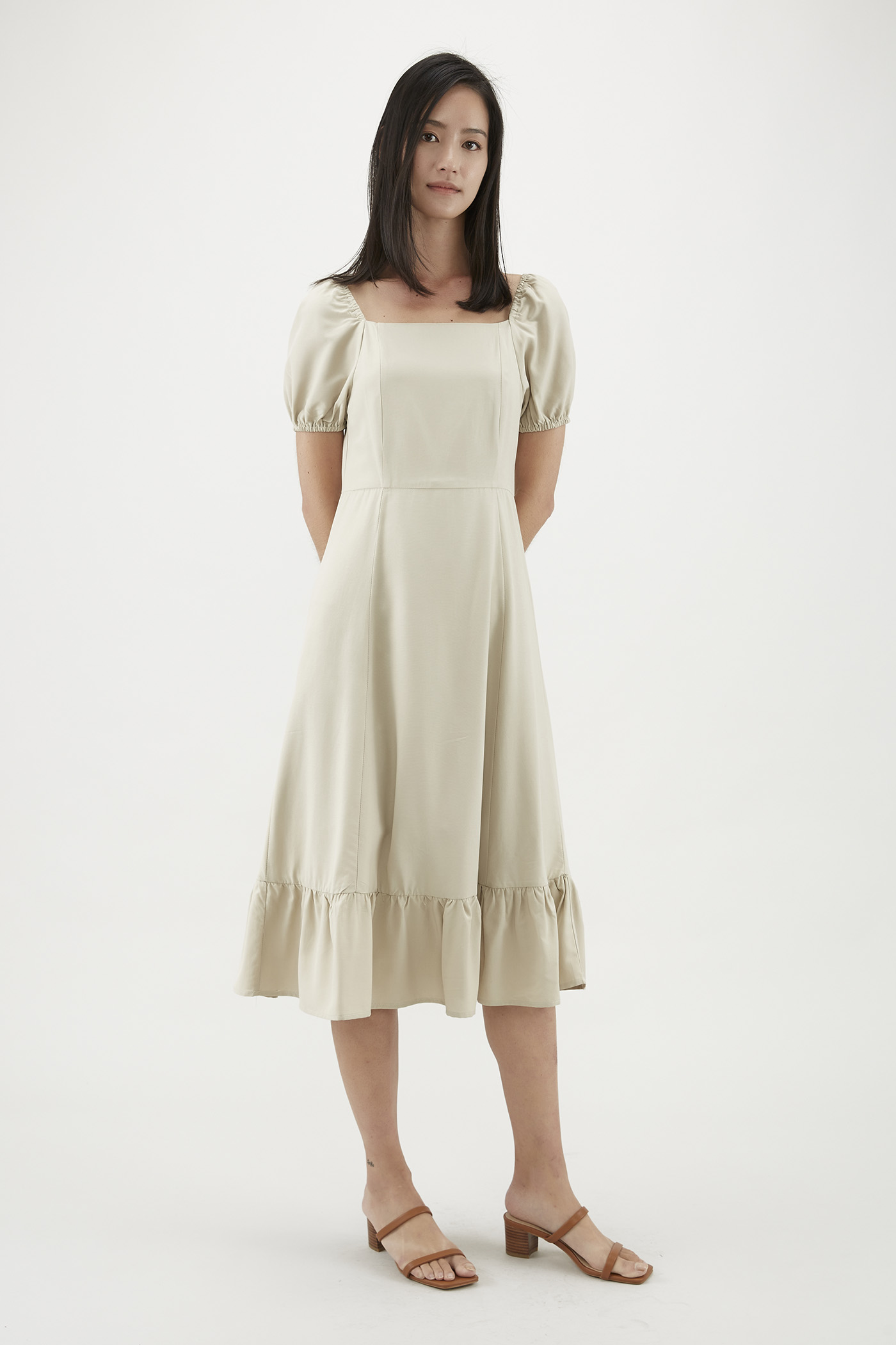 Eydie Puff-Sleeve Dress