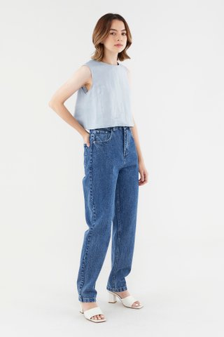 Macee Linen Crop Top