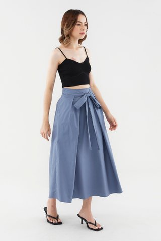 Ryley Tie-Front Midi Skirt