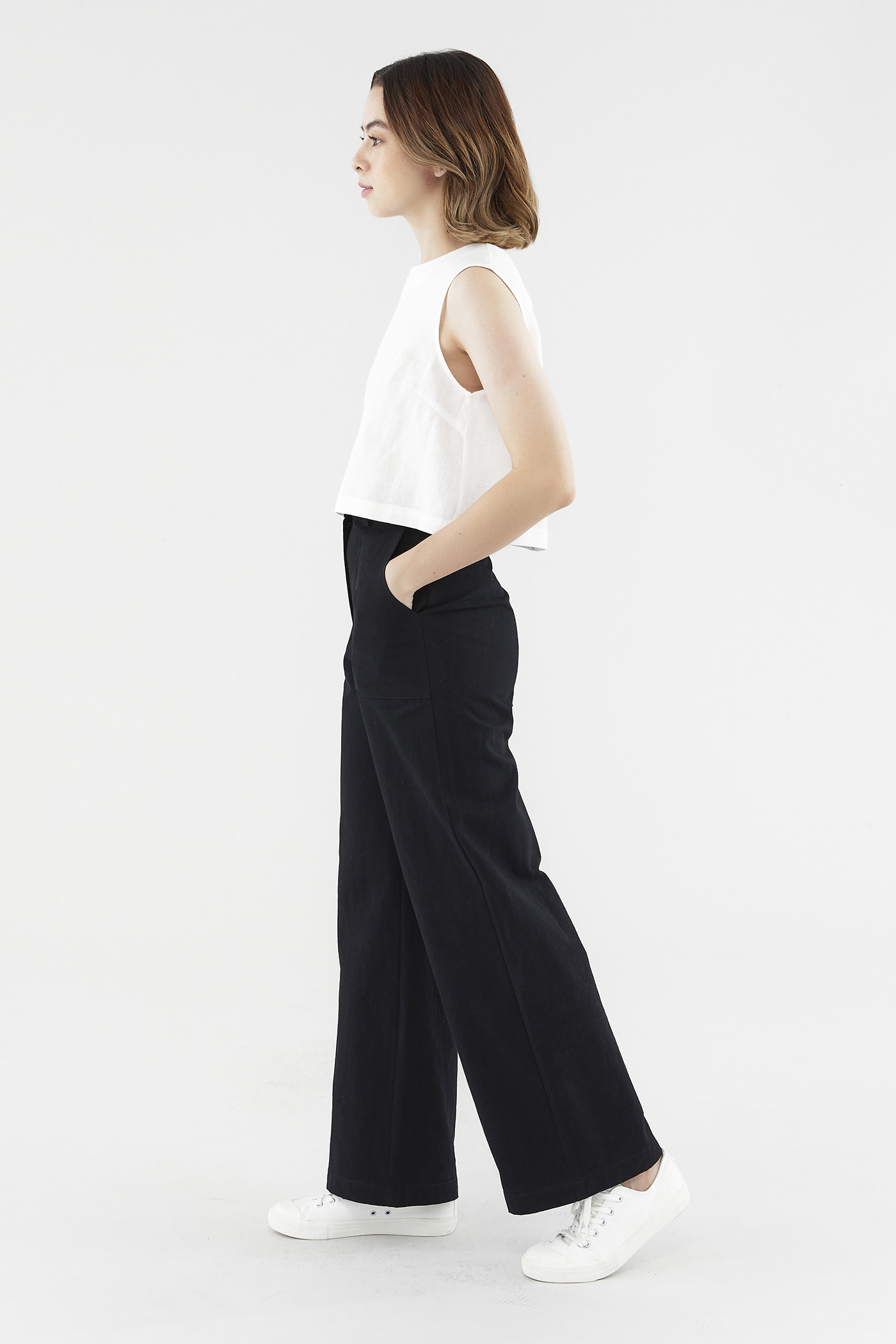 Macee Linen Crop Top 