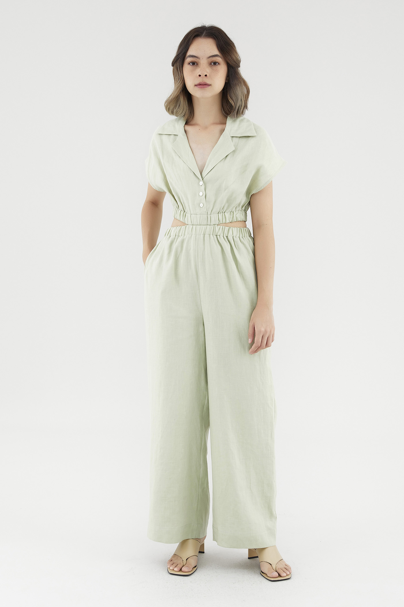 Cataleya Linen Cut-Out Jumpsuit