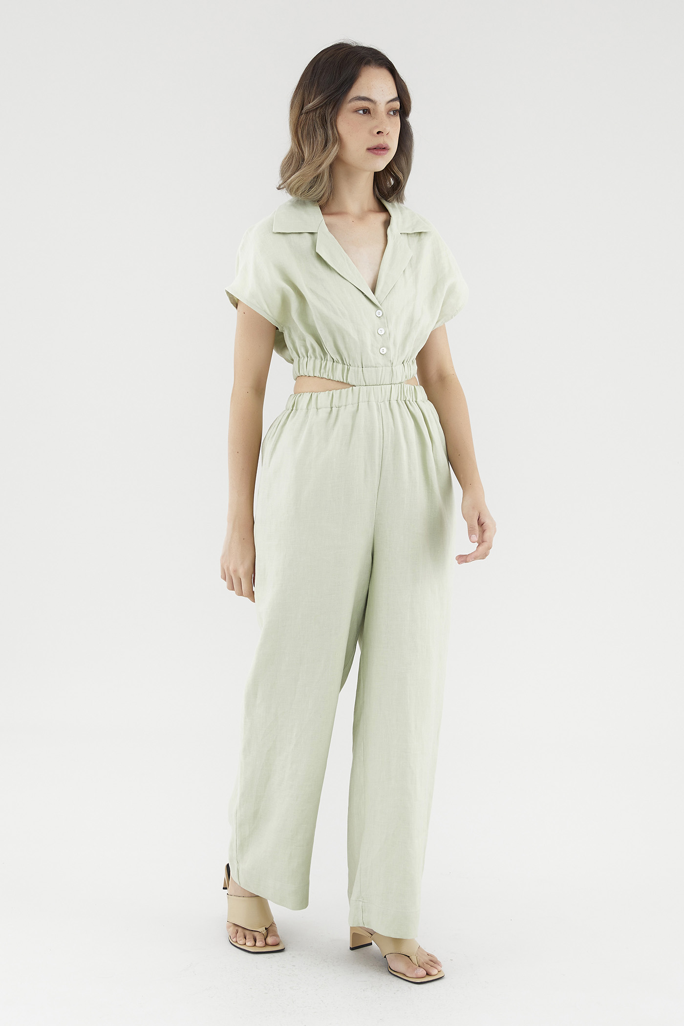 Cataleya Linen Cut-Out Jumpsuit