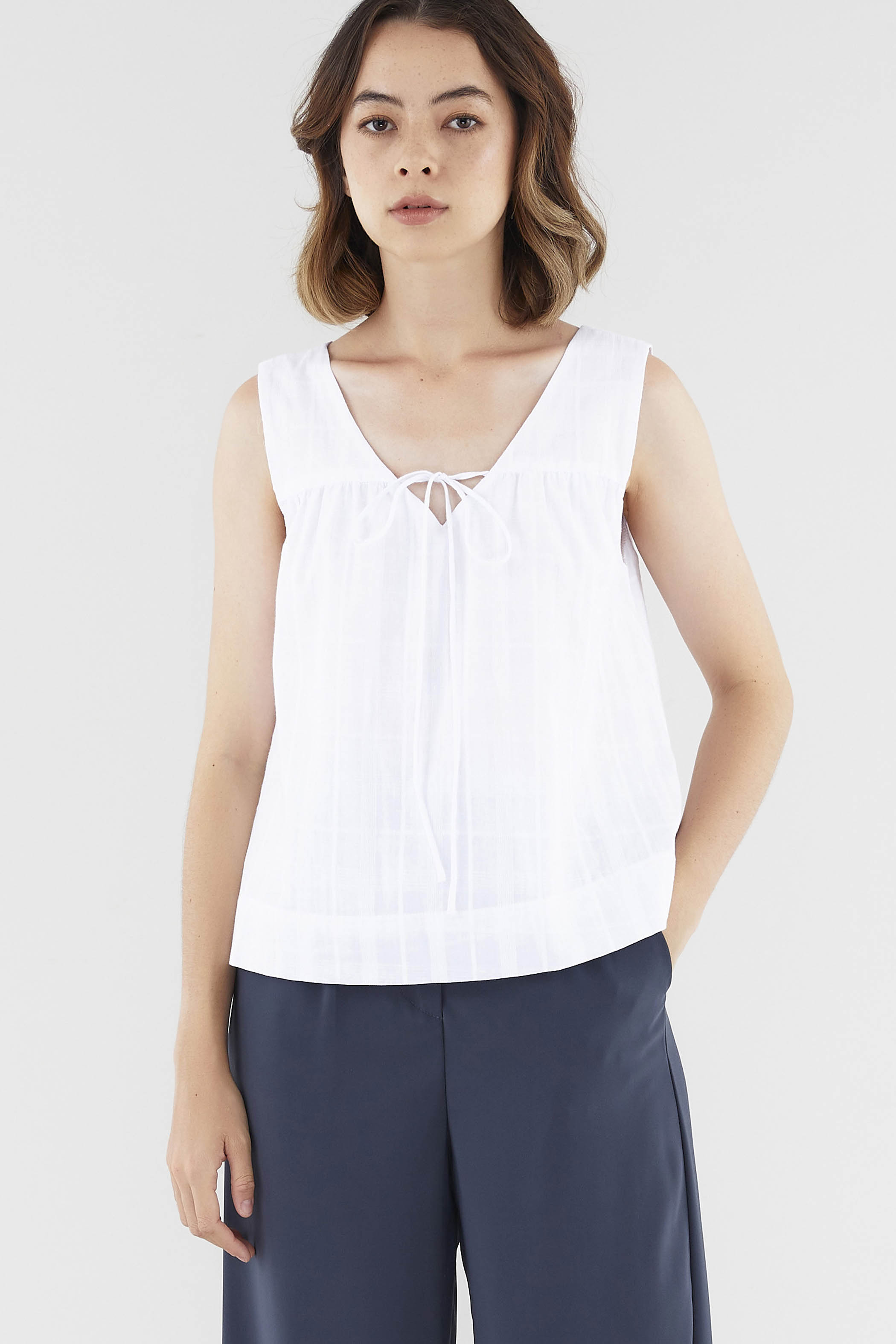 Brady Tie-Front Blouse
