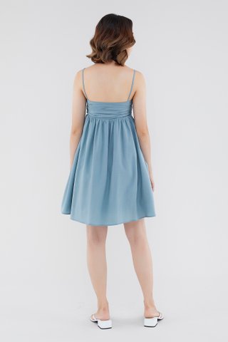 Raella Ruched-Front Mini Dress