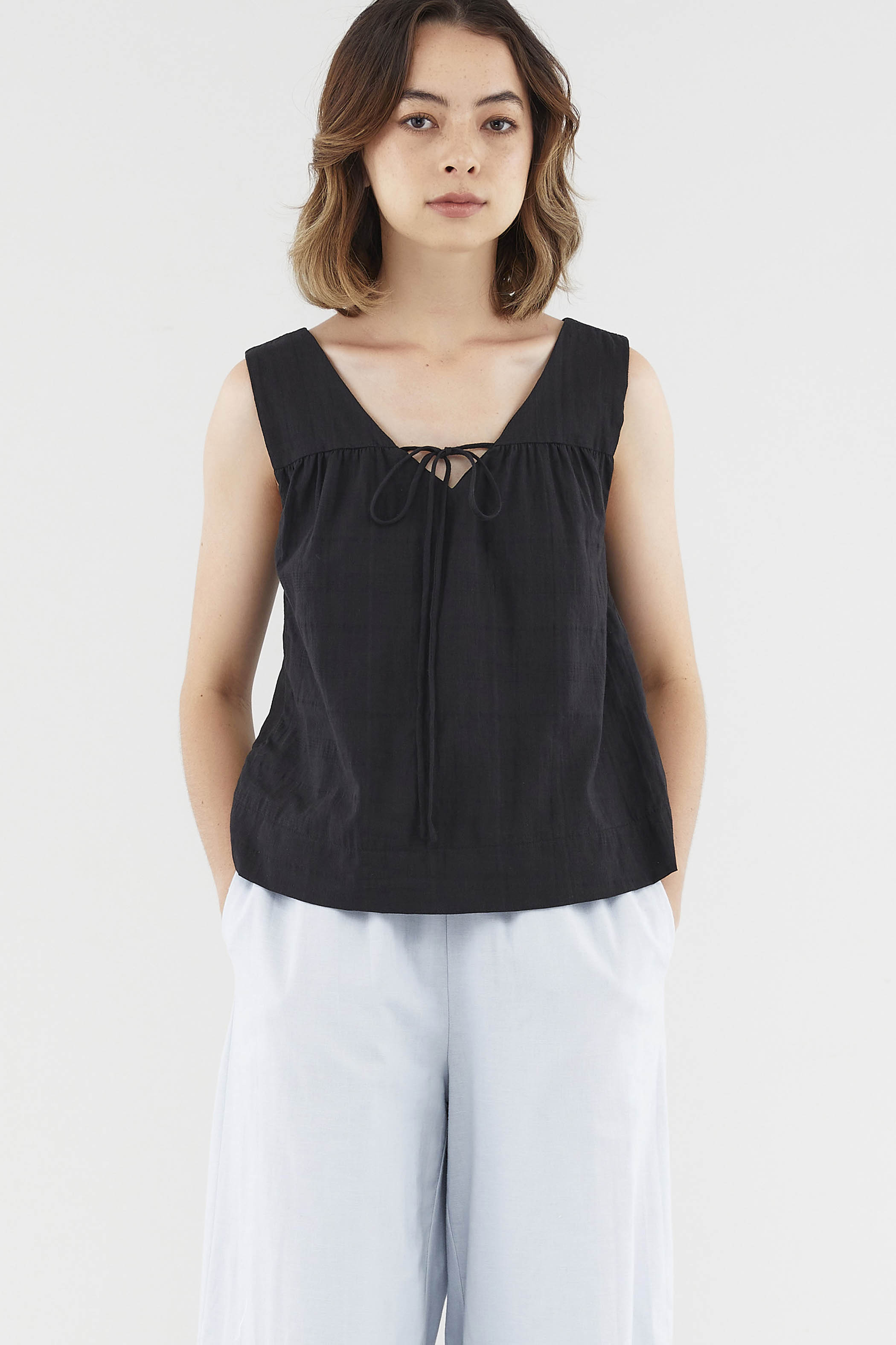 Brady Tie-Front Blouse