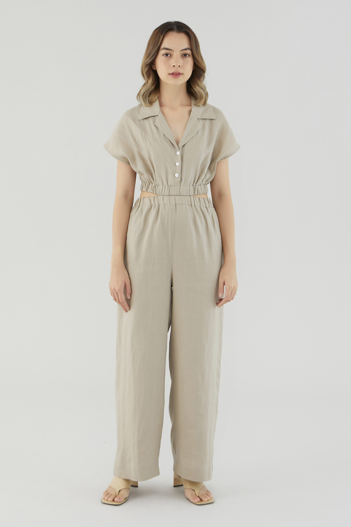 Cataleya Linen Cut-Out Jumpsuit