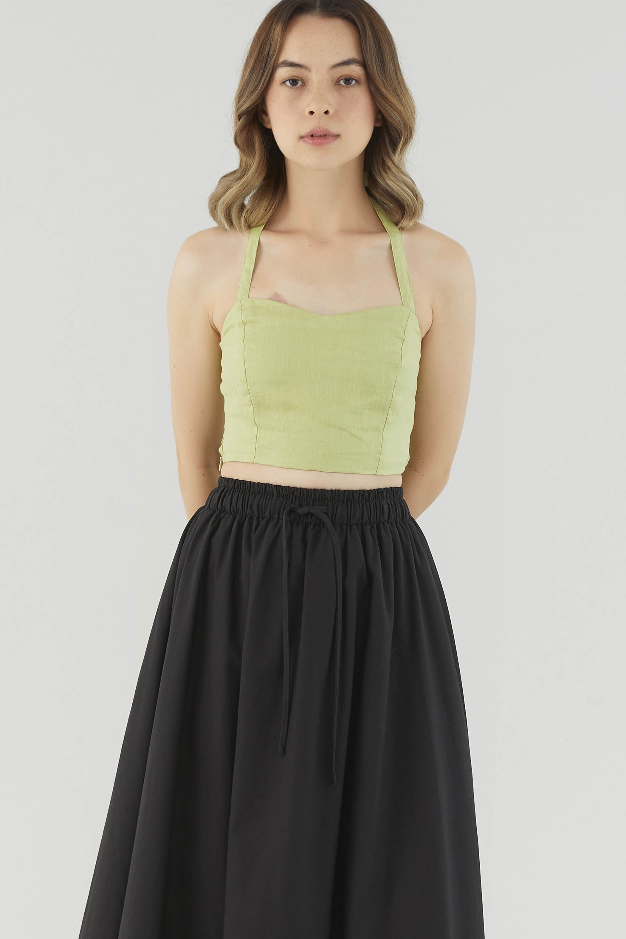 Gerta Linen Tie-Strap Top