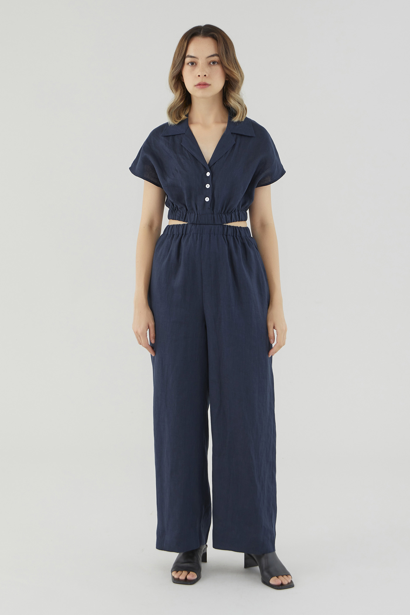 Cataleya Linen Cut-Out Jumpsuit