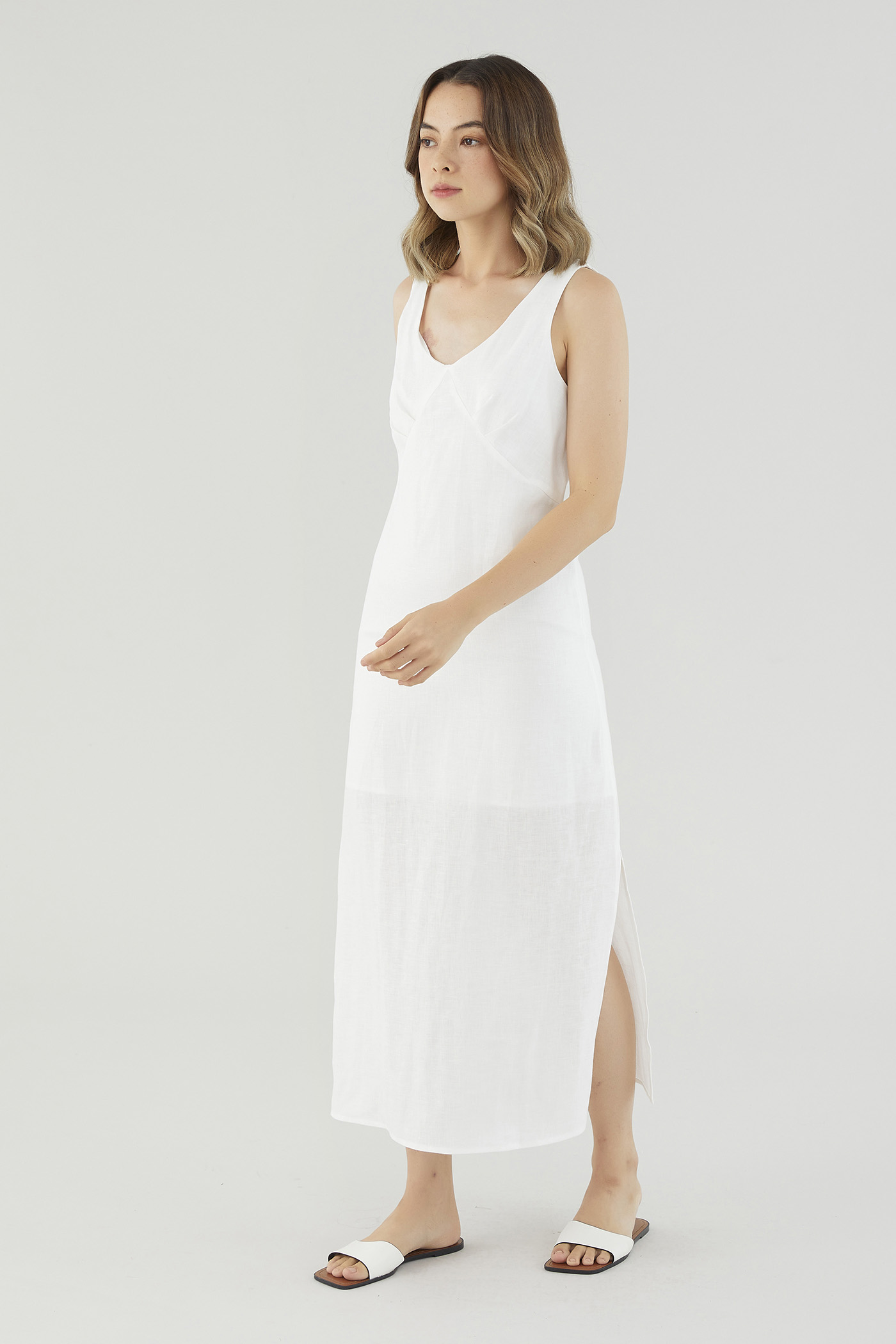 Raylina Linen Column Dress