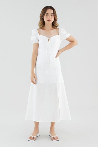Clarene Linen Tie-Front Dress