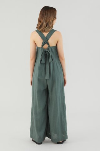 Dorene Linen Tie-Back Jumpsuit