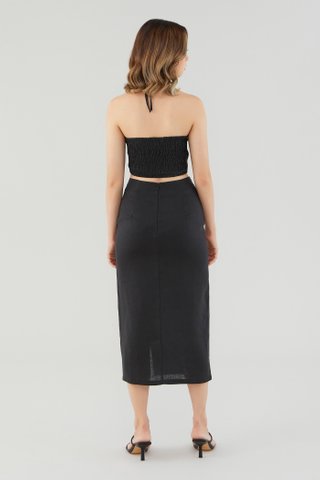 Zeeta Linen Halter Neck Top