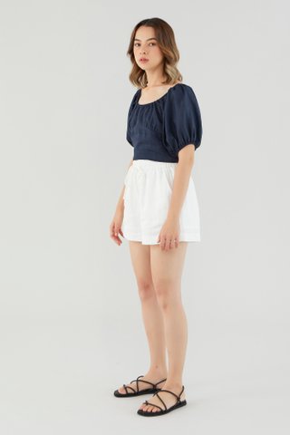 Cascy Linen Off-Shoulder Blouse