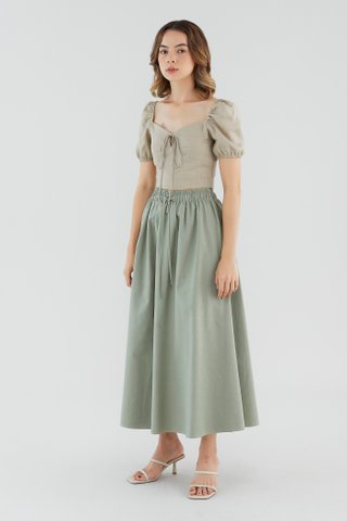 Jearl Linen Tie-Front Blouse