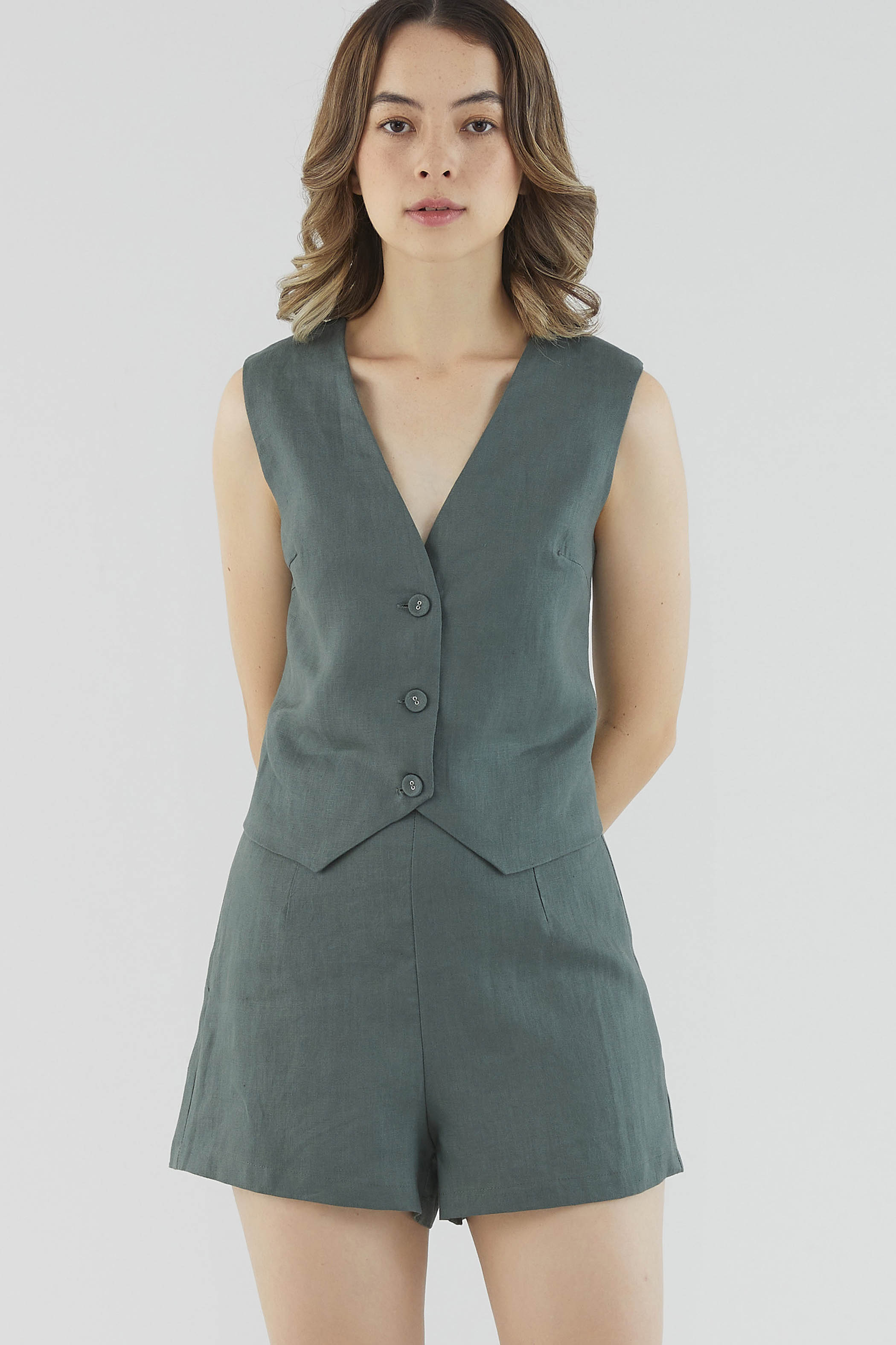 Brier Linen Waistcoat