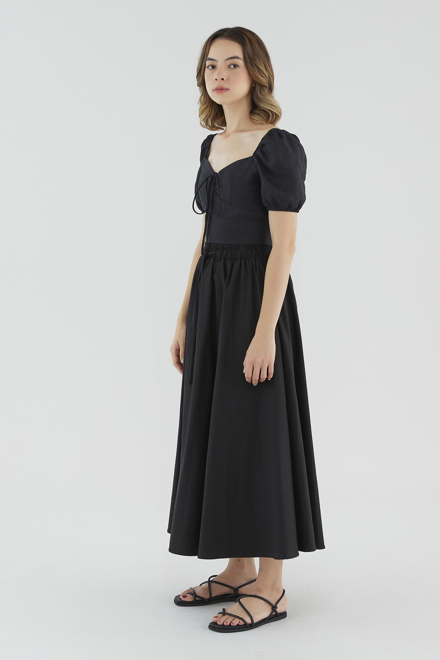 Jearl Linen Tie-Front Blouse