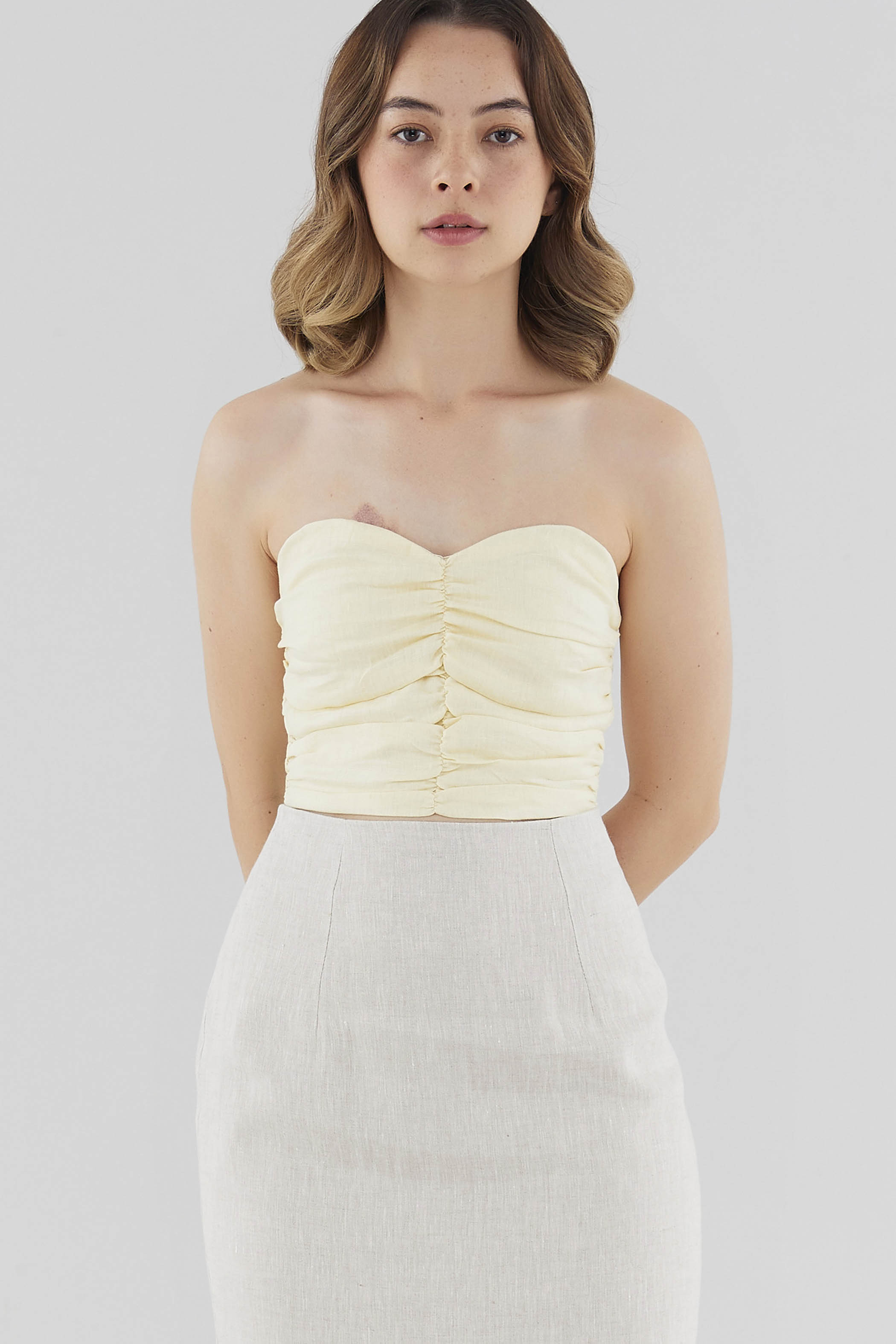 Suzie Linen Tube Top