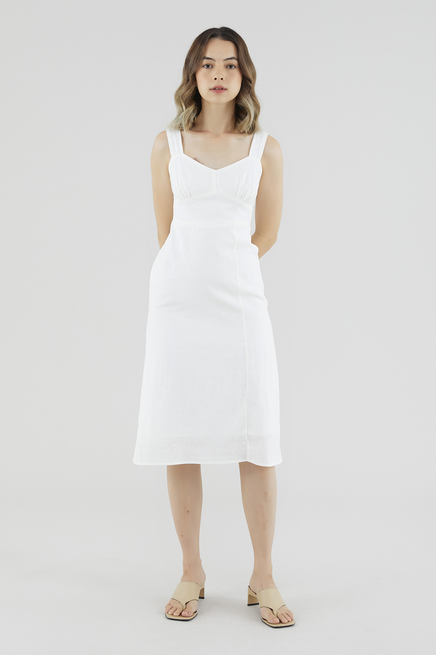 Mayven Linen Ruched Dress