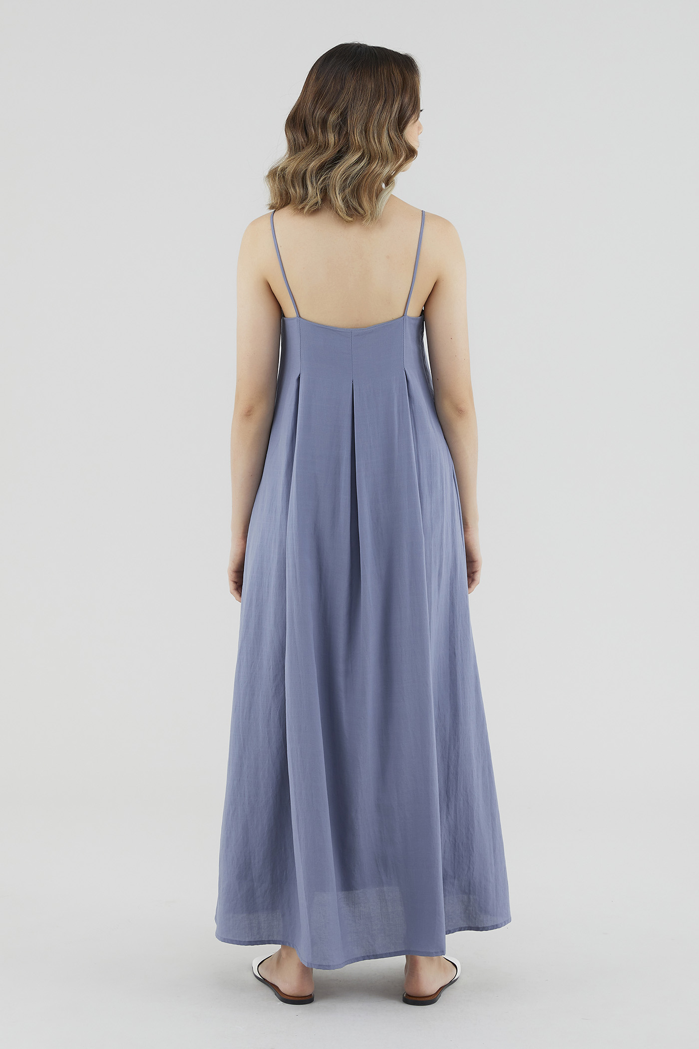 Shanelle Back-Pleat Dress