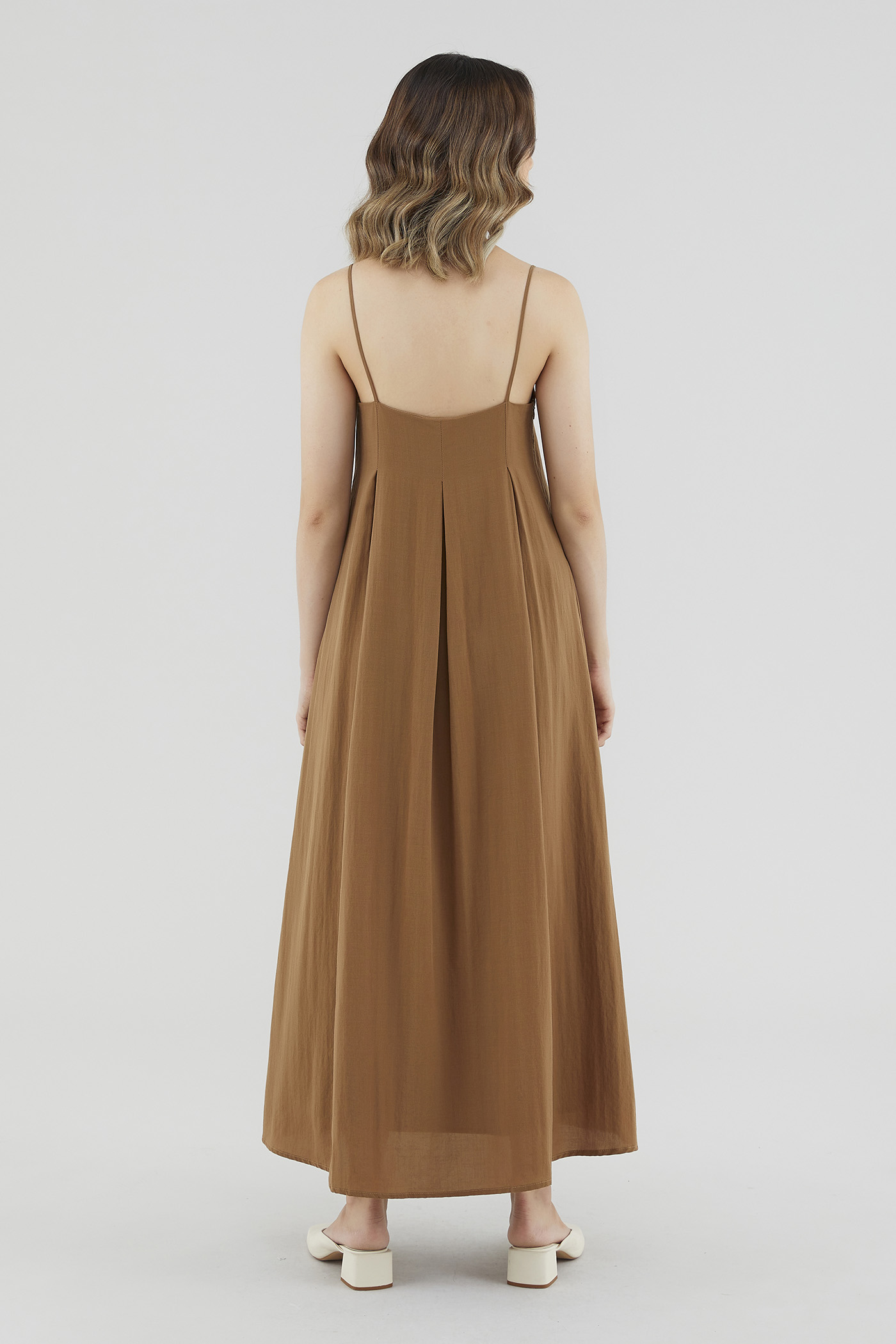 Shanelle Back-Pleat Dress