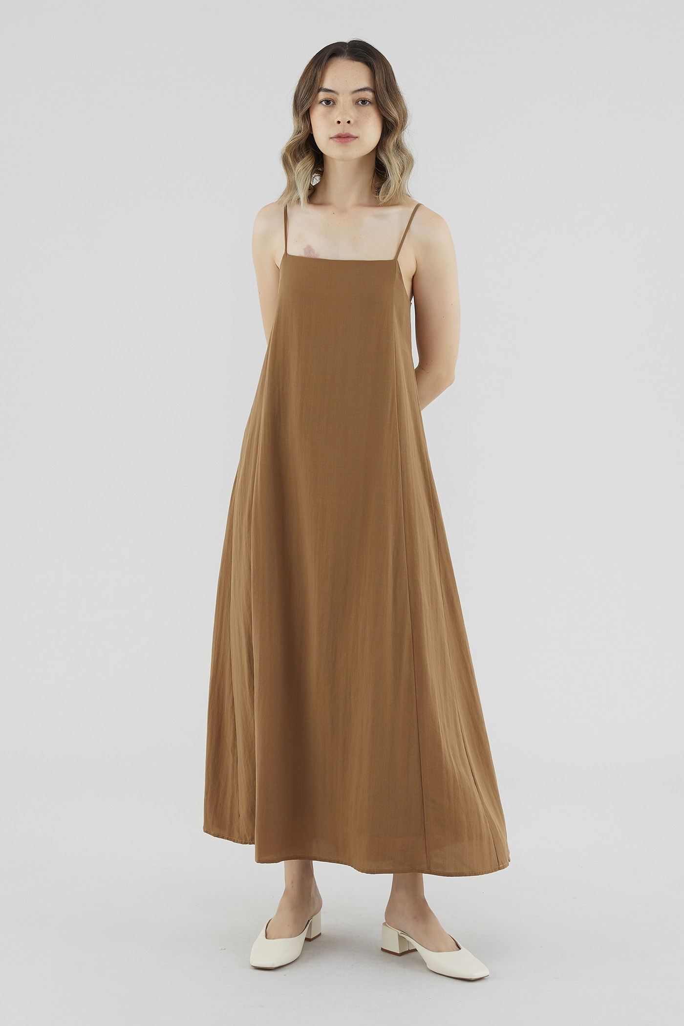 Shanelle Back-Pleat Dress