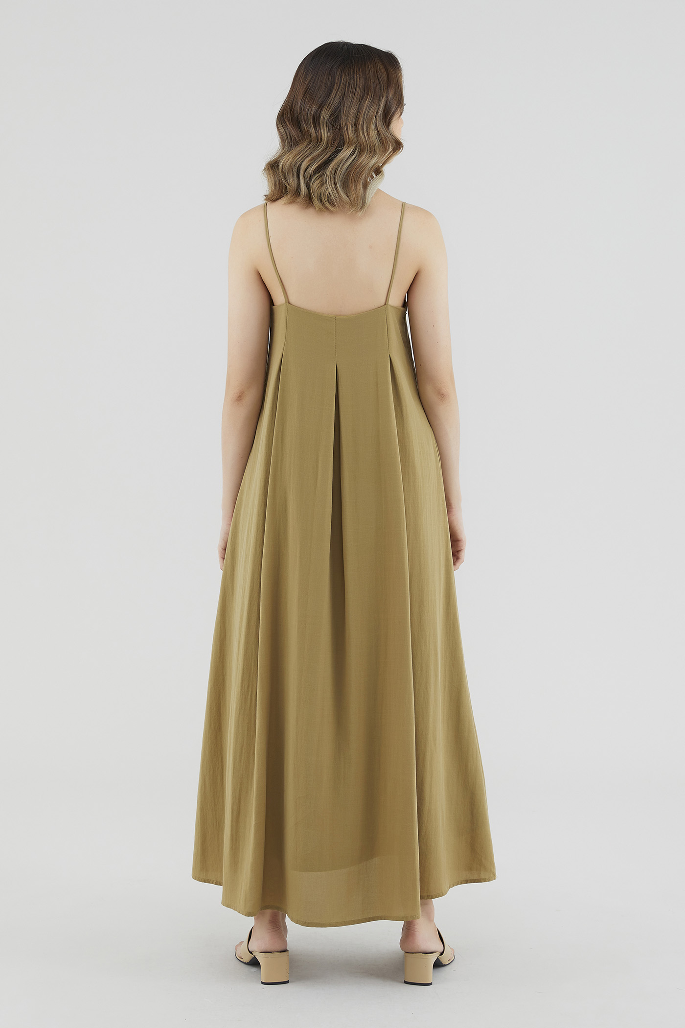 Shanelle Back-Pleat Dress