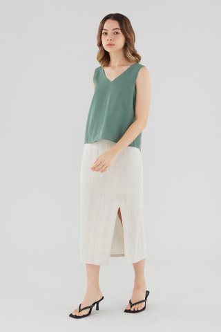 Elisia Linen Slip Skirt
