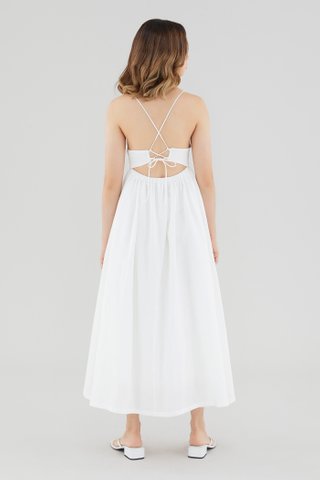 Laurine Linen Tie-Back Dress