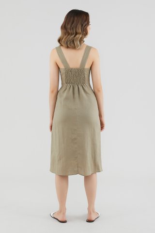 Mayven Linen Ruched Dress