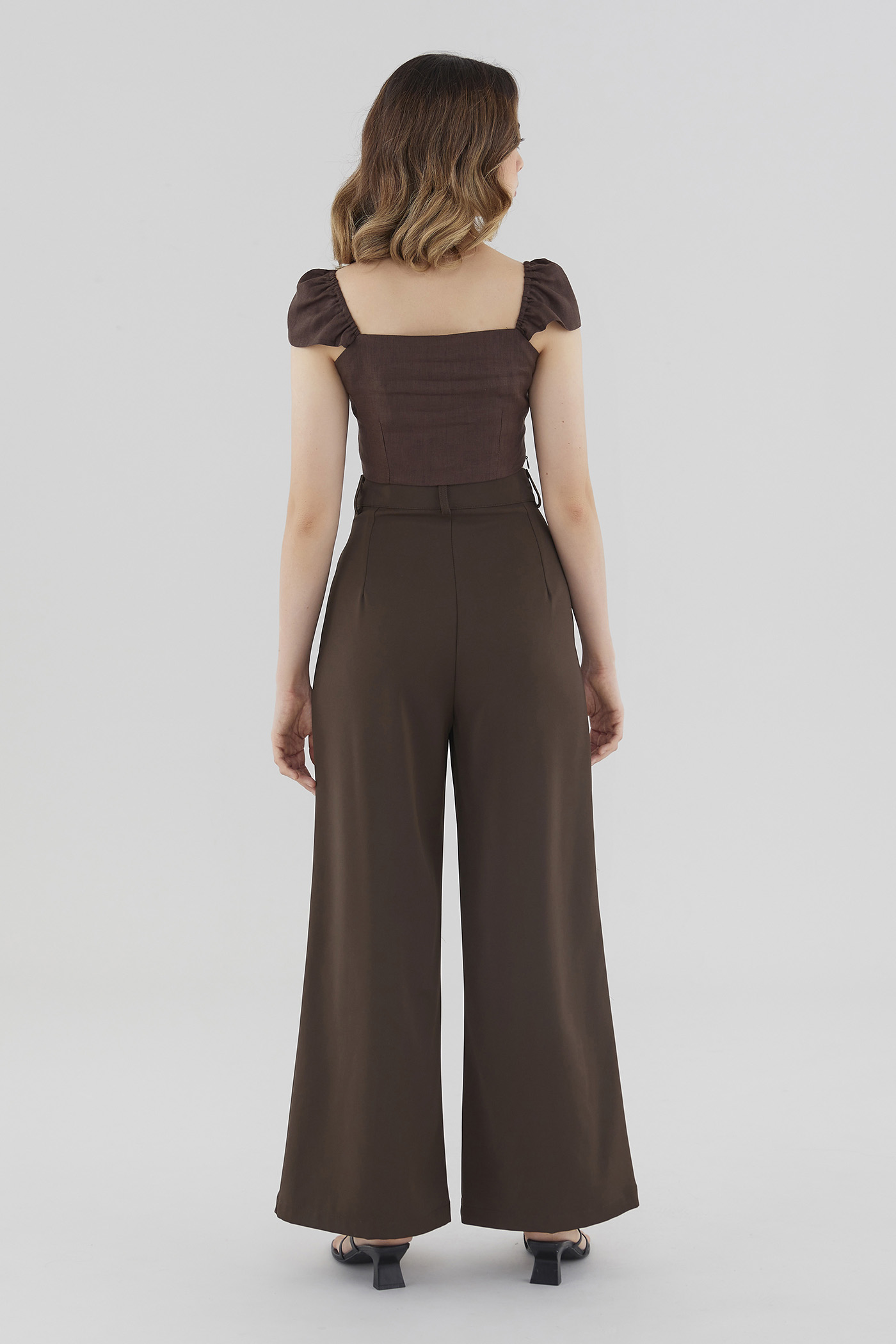 Jacki Linen Cap-Sleeve Blouse