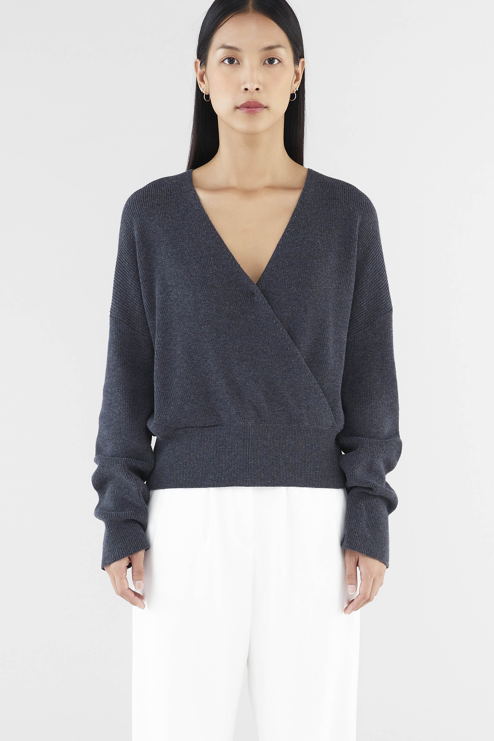 Elayne Wrap Knit Blouse