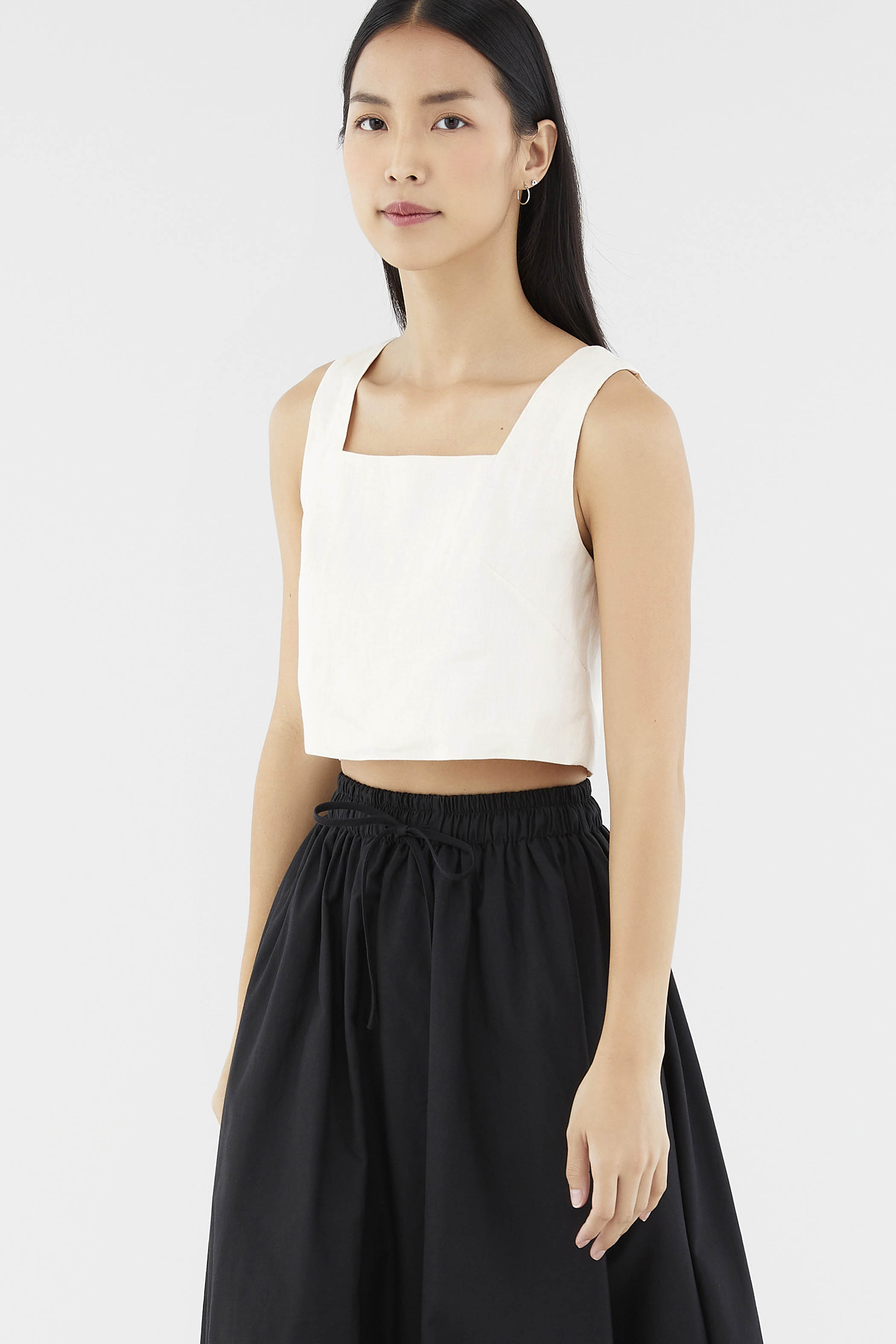 Gwenivere Linen Square Neck Top