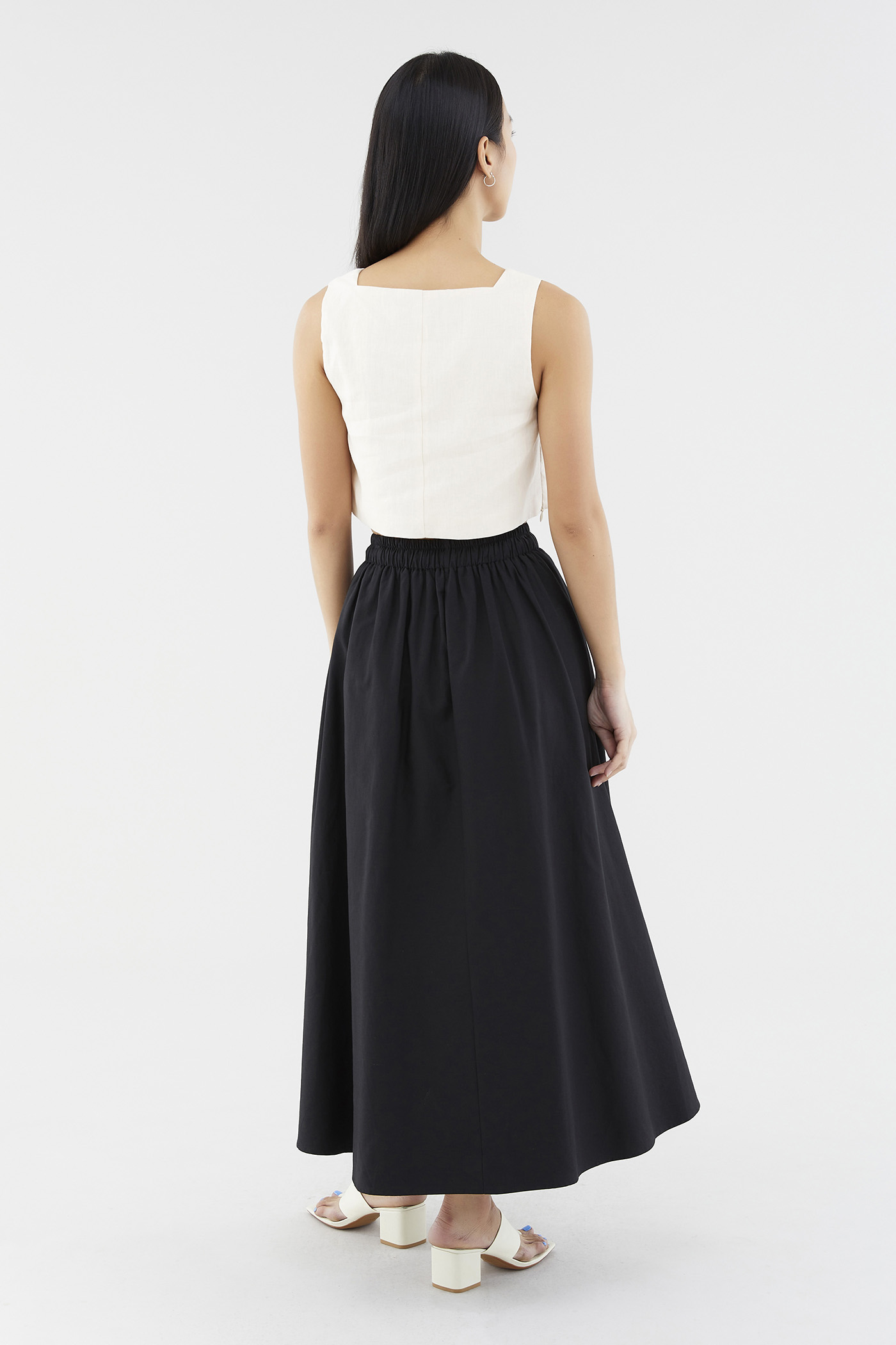 Gwenivere Linen Square Neck Top