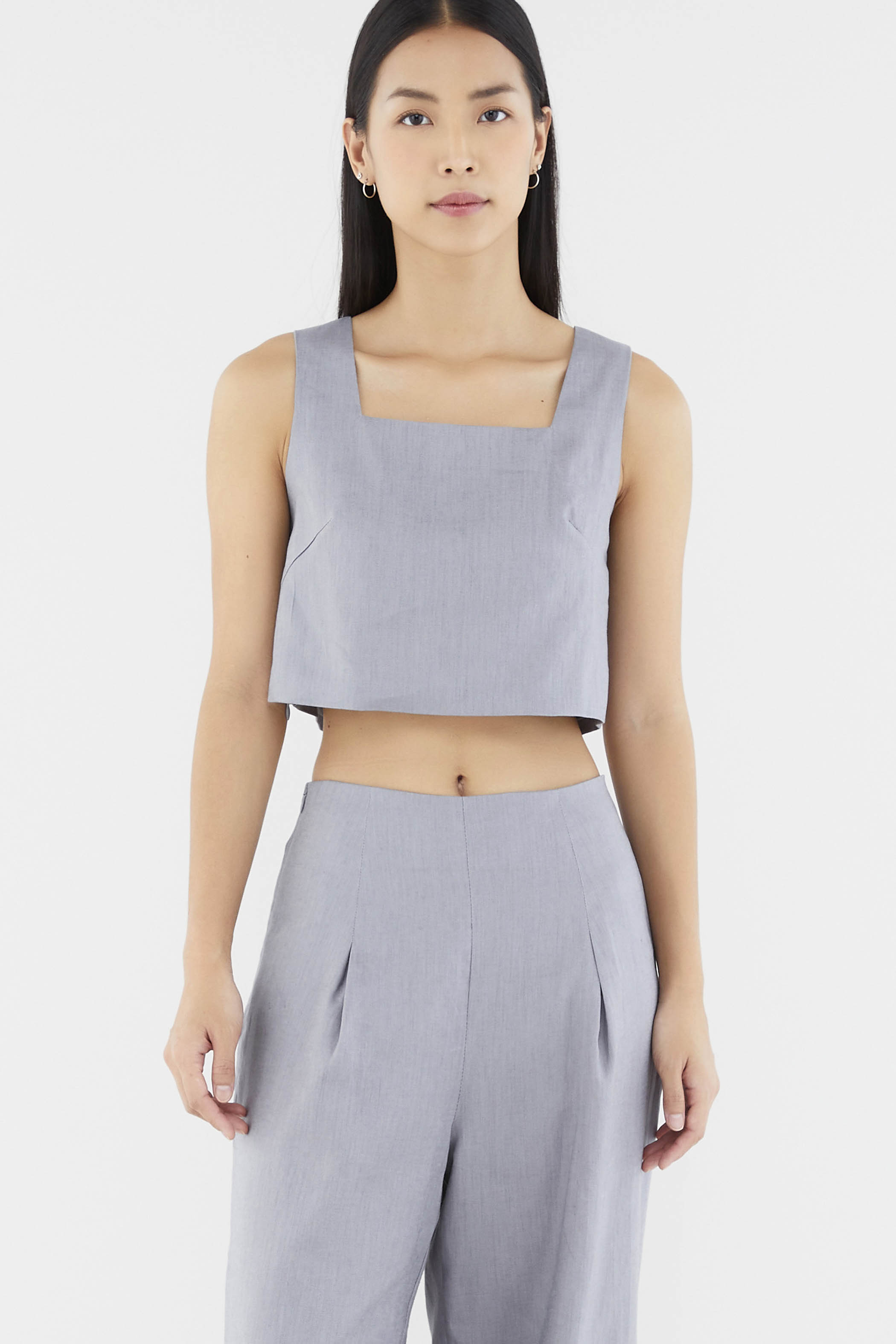 Gwenivere Linen Square Neck Top