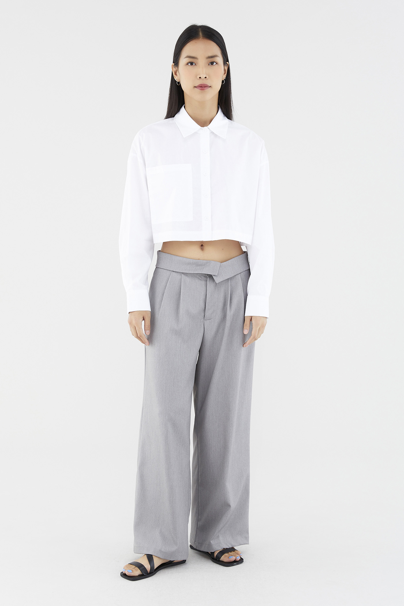 Henrik Low-Rise Wide Leg Pants
