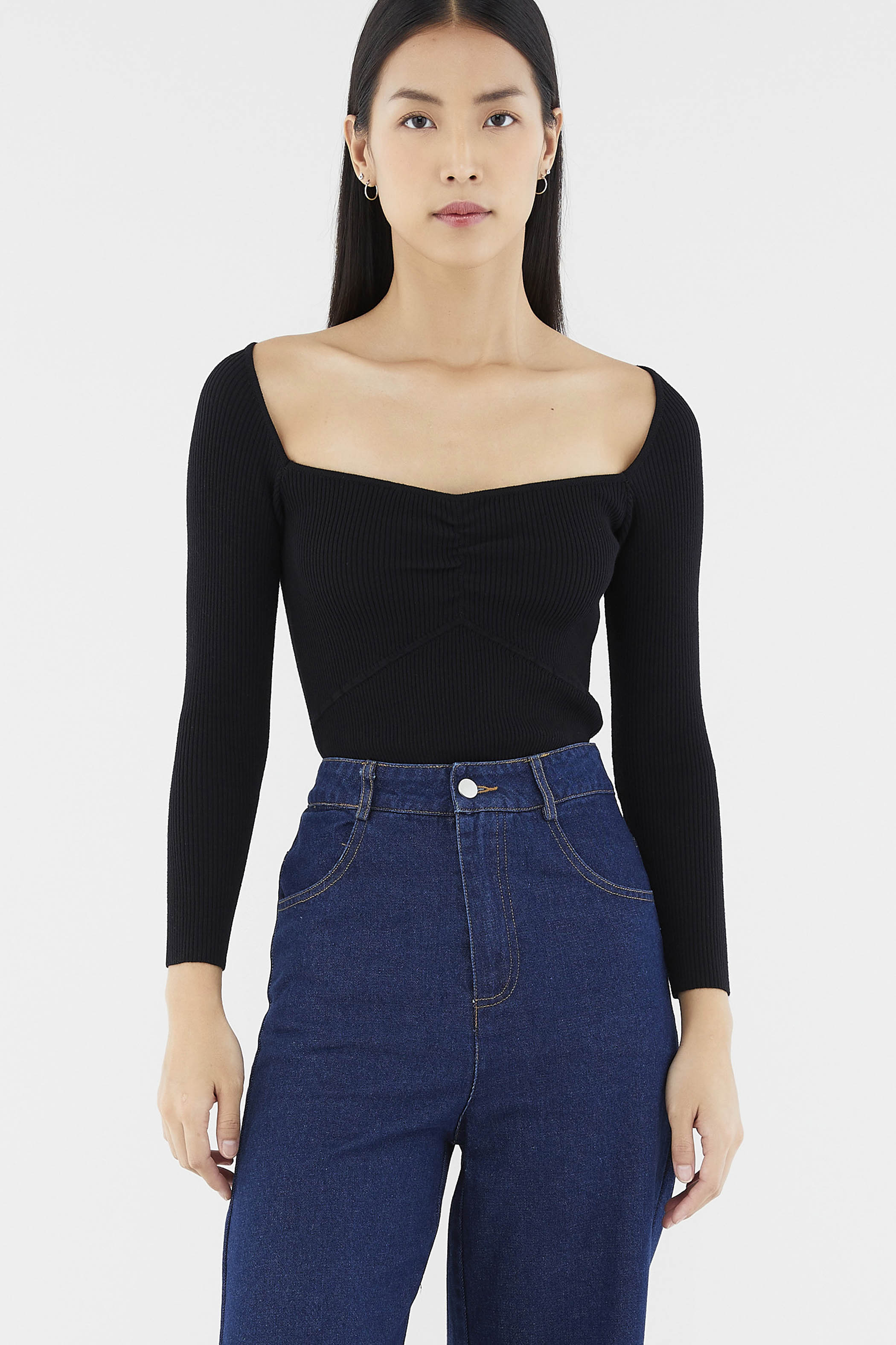 Ariele Ruch Front Knit Top