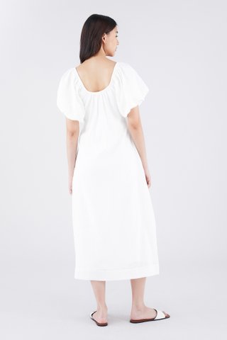 Torine Linen Puff Sleeve Dress