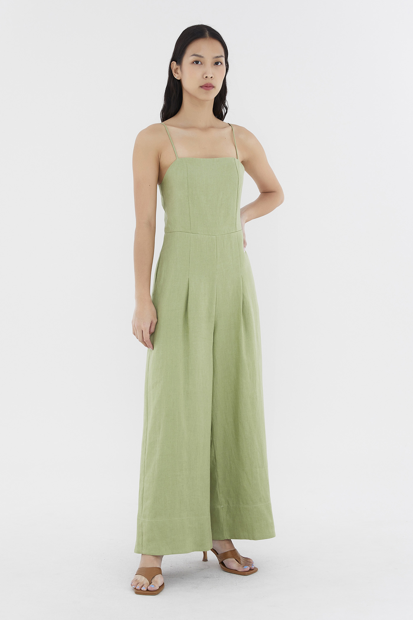 Henzo Linen Wide Leg Jumpsuit