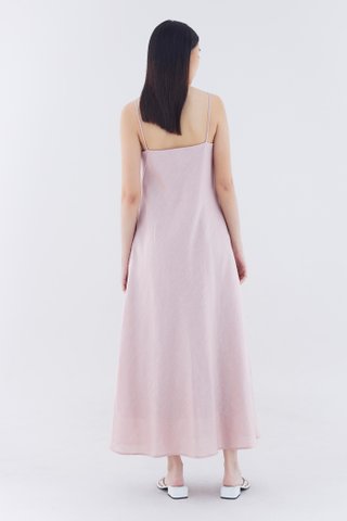 Kelva Linen Bias-Cut Dress