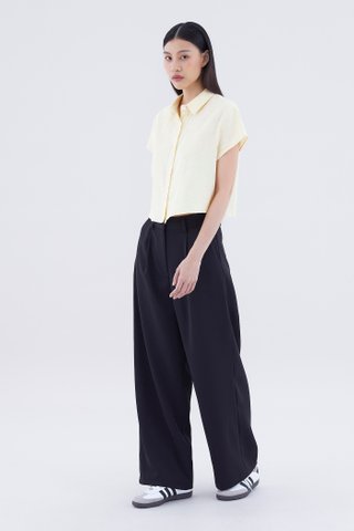 Delyse Linen Crop Shirt