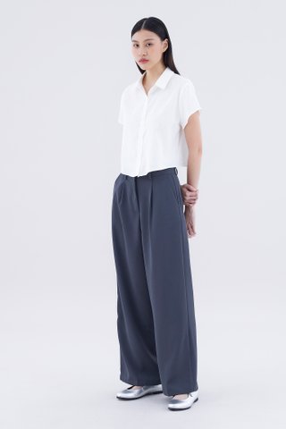 Delyse Linen Crop Shirt
