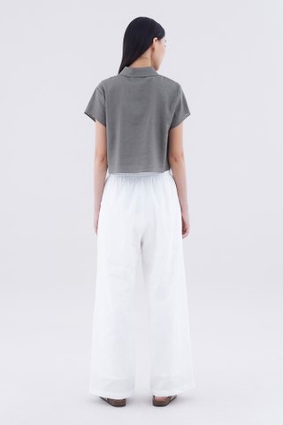 Delyse Linen Crop Shirt