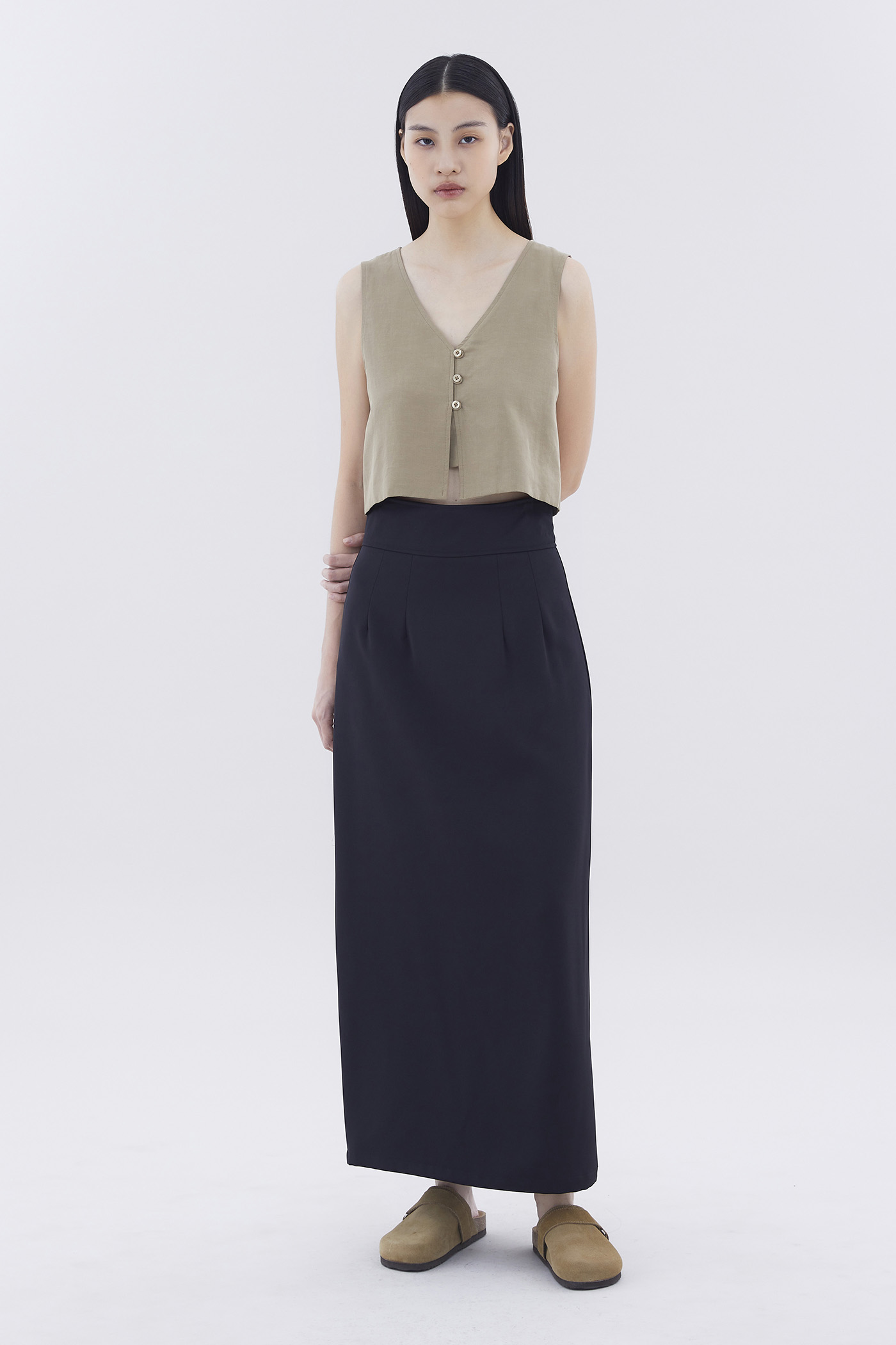 Descue High-Rise Straight Skirt