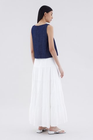 Elyra Denim Shift Top