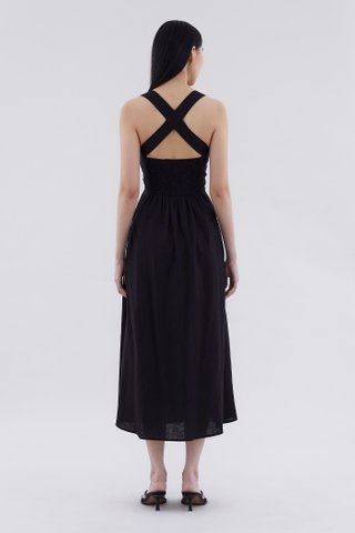 Lucano Linen Ruched Dress