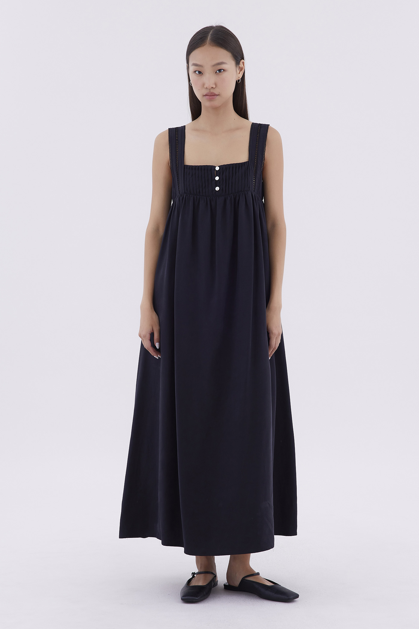 Debrea Pin Tuck Maxi Dress