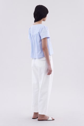 Laire Pin-Tuck Relaxed Top