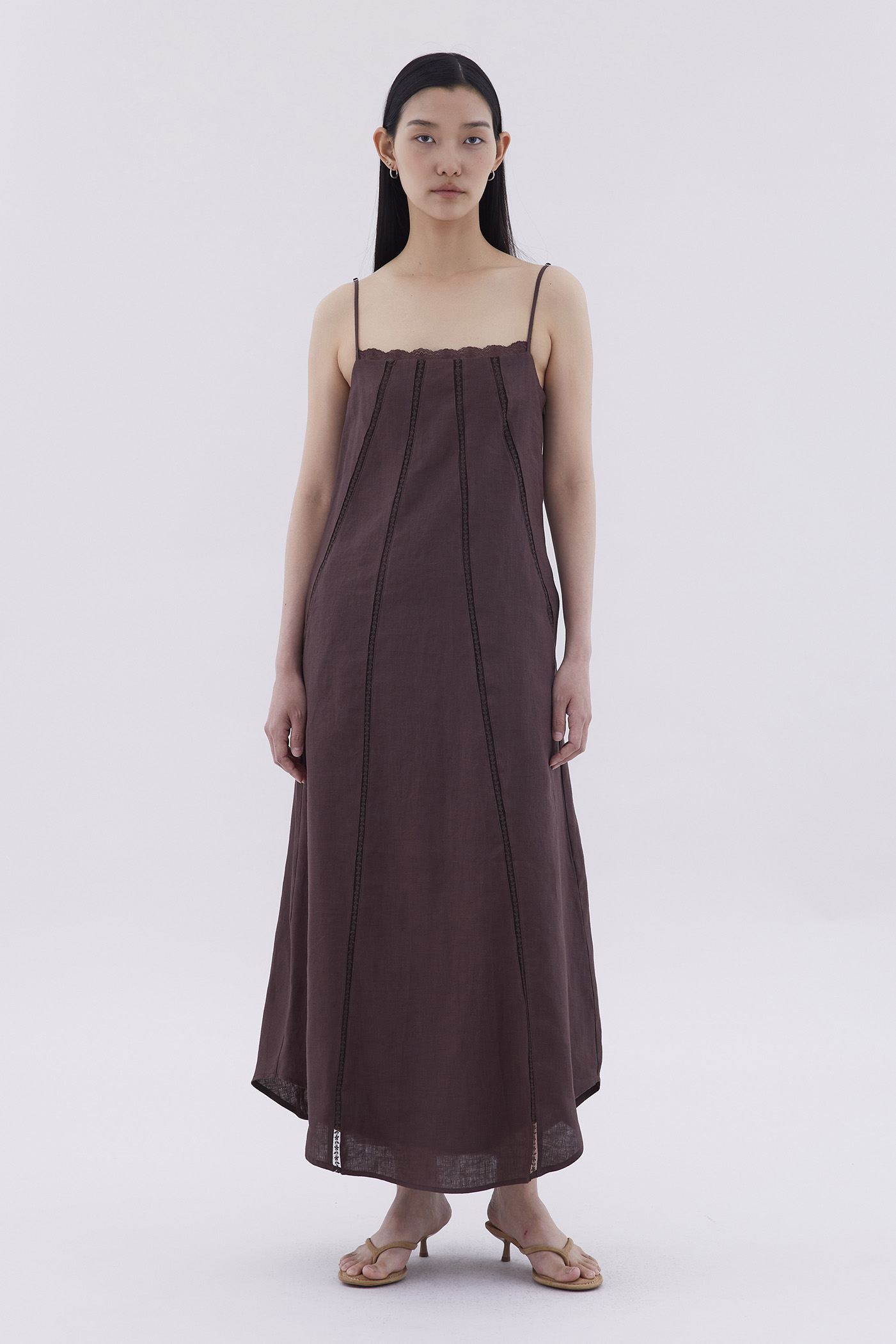 Delena Lace-Trim Panelled Dress